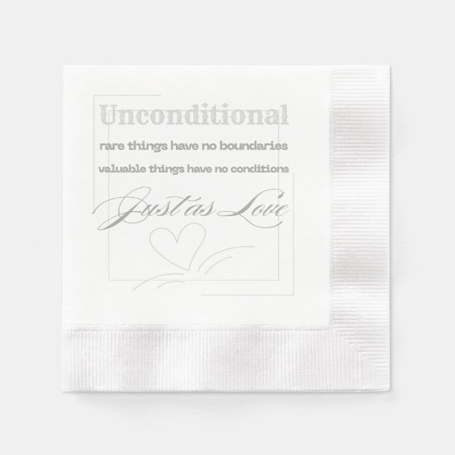 Zitat über bedingungslose Liebe Serviette (Vorderseite)