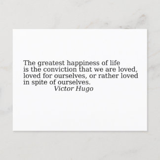 Zitat über das Leben Postkarte