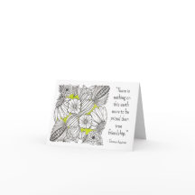 Zitat über Freundschaft, BW-Blumen-Doodle mit Grün