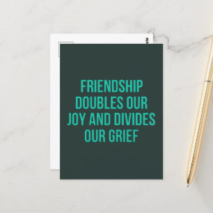 Zitat über Freundschaft zum Inspirieren Postkarte