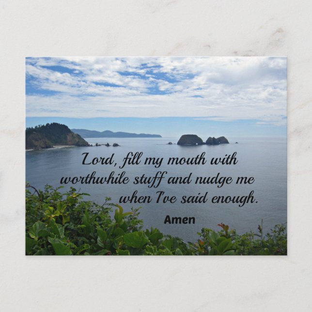 Zitat über kluge Worte. Postkarte (Vorderseite)