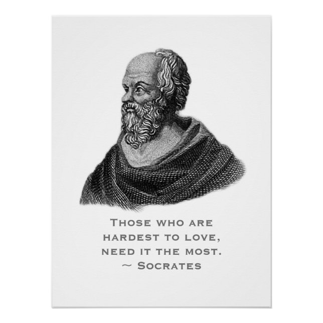 Zitat über Liebe Philosoph Sokrates Poster (Vorderseite)
