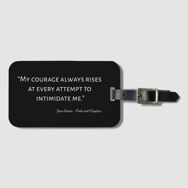 Zitat über Stolz und Vorurteile I Gepäckanhänger (Vorderseite (Horizontal))