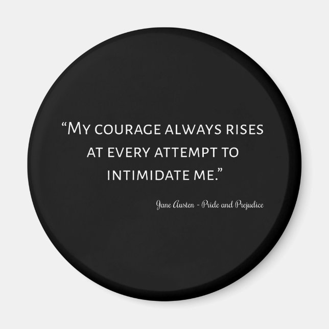 Zitat über Stolz und Vorurteile I Magnet (Vorne)