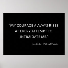 Zitat über Stolz und Vorurteile I Poster