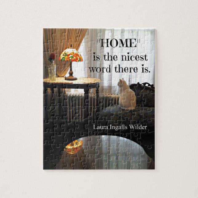 Zitat über Zuhause von Laura Ingalls Wilder (Vertikal)