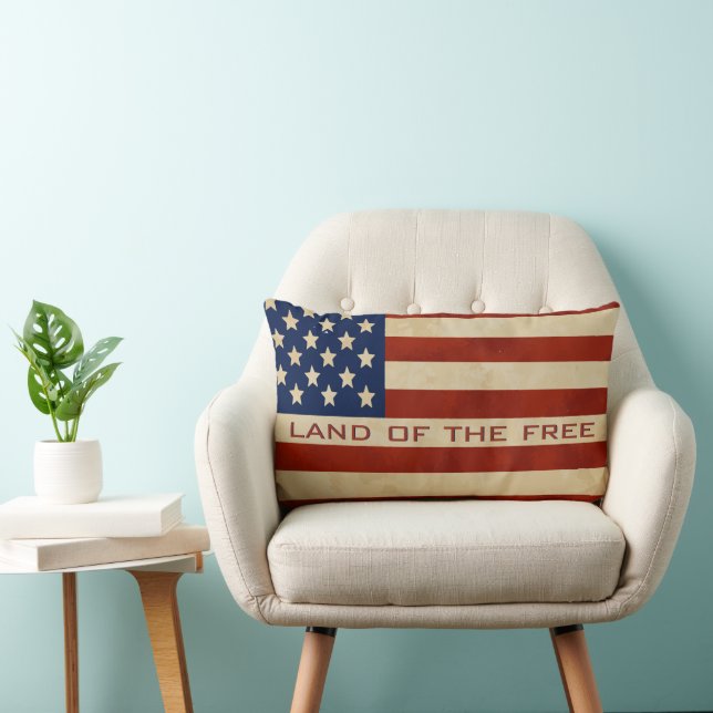 Zitat: Vintages amerikanisches Flag Kissen (Stuhl )
