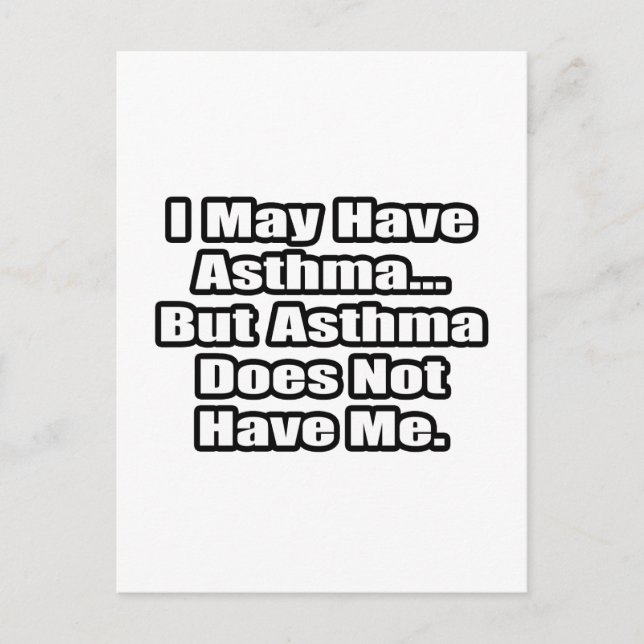Zitat von Asthma Fighter Postkarte (Vorderseite)
