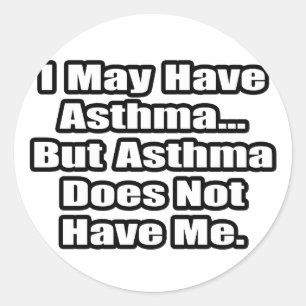 Zitat von Asthma Fighter Runder Aufkleber