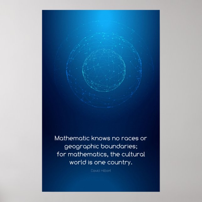 Zitat von David Hilbert - Math Posters Poster (Vorne)