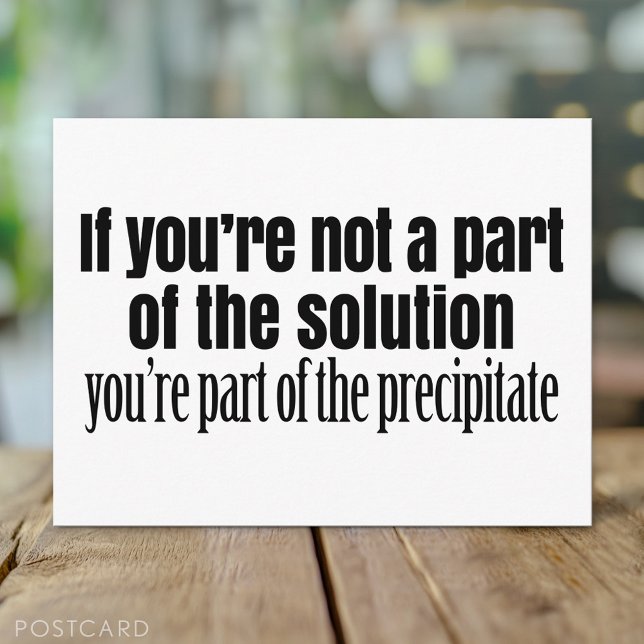 Zitat von Funny Chemistry Teacher Postkarte (Funny Postcard)