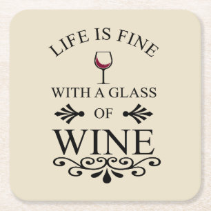 Zitat von "Funny Wine Drinker" Rechteckiger Pappuntersetzer