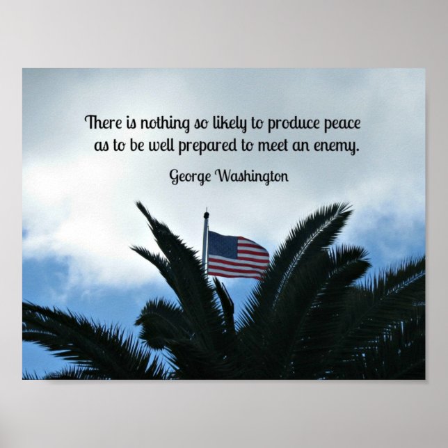 Zitat von George Washington über die Erhaltung des Poster (Vorne)