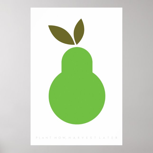 Zitat von Green Pear Retro Poster der 60er Jahre (Vorne)