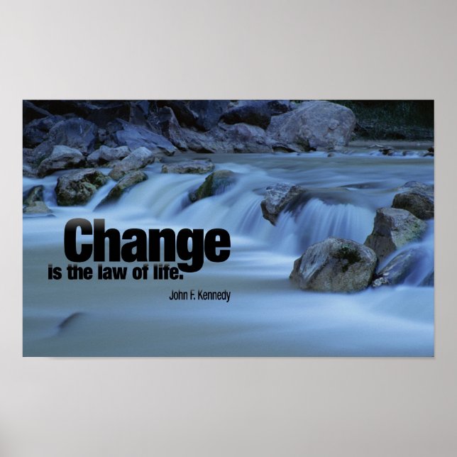 Zitat von John F. Kennedy Poster (Vorne)
