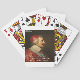 Zitat von Kardinal Richelieu über Erfolg und Weish Spielkarten