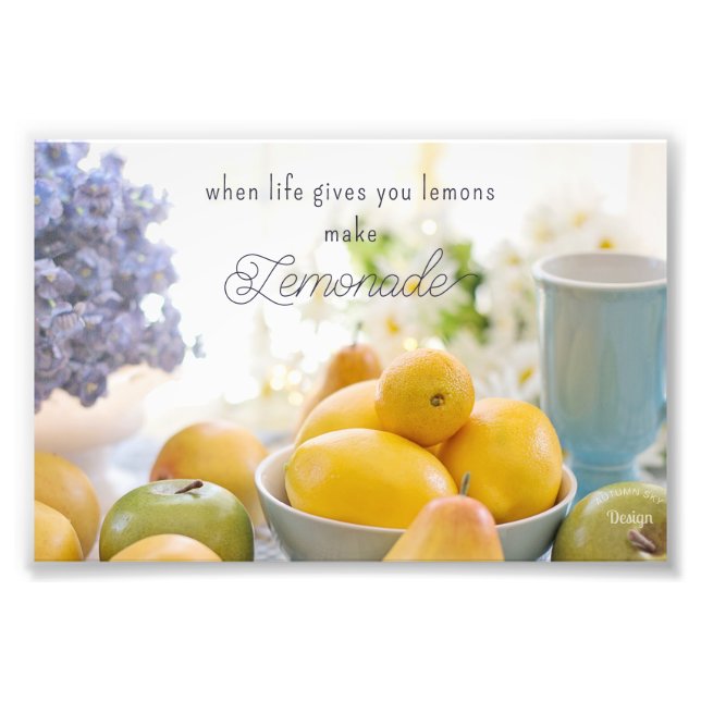 Zitat von Lemonade Inspiriere Fotografie (Vorne)