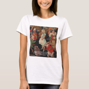 Zitat von Lewis Carroll Illustration & Mind Change T-Shirt