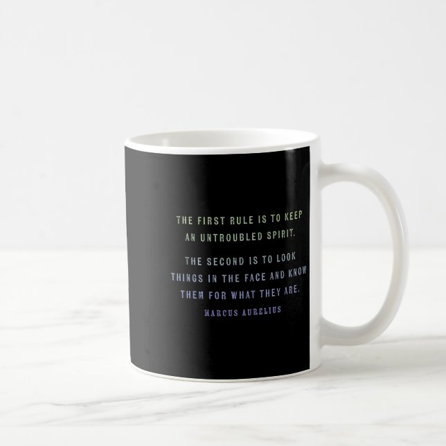 Zitat von Marcus Aurelius Stoic, Mindset-Motivatio Kaffeetasse (Rechts)