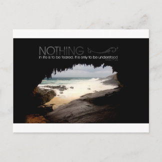 Zitat von Marie Curie Postkarte