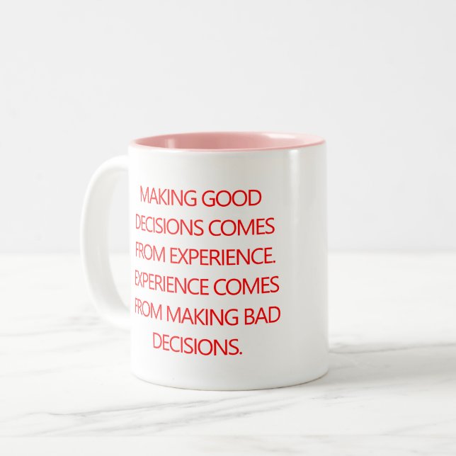 Zitat von Mark Twain Zweifarbige Tasse (Vorderseite Links)