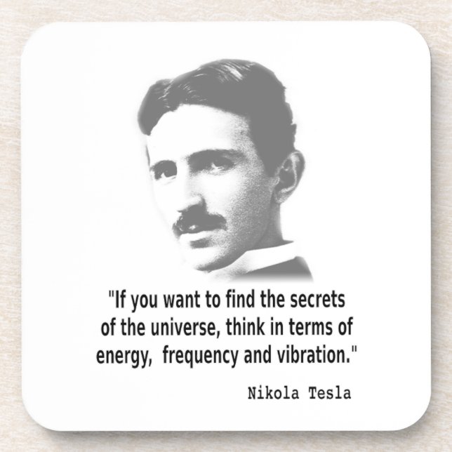 Zitat von Nikola Tesla Untersetzer (Vorderseite)