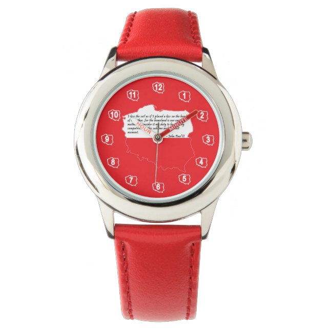 Zitat von Papst Johannes Paul II Armbanduhr (Vorderseite)