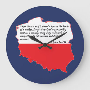 Zitat von Papst Johannes Paul II Große Wanduhr