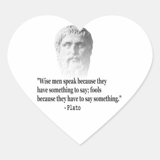 Zitat von Platon Herz-Aufkleber