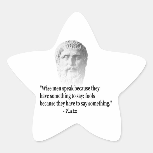 Zitat von Platon Stern-Aufkleber (Vorderseite)