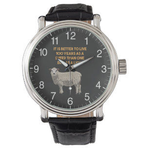 Zitat von Schafen und Löwen Armbanduhr