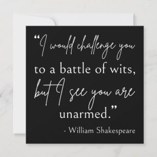 Zitat von Shakespeare - Kampf der Stärken II Einladung