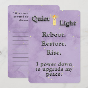 Zitat von Starry Dusty Lavender und Candlelight Mitteilungskarte