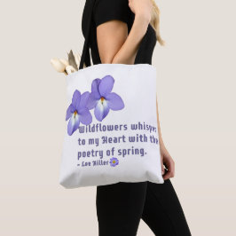 Zitat von Vogel-Foot-Violets-Wildblumen Tasche
