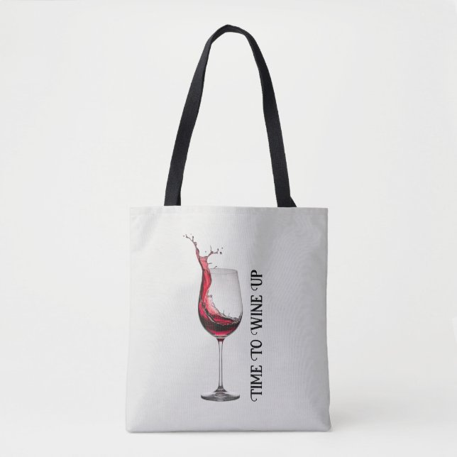 Zitat von Weinglas Tasche (Vorderseite)