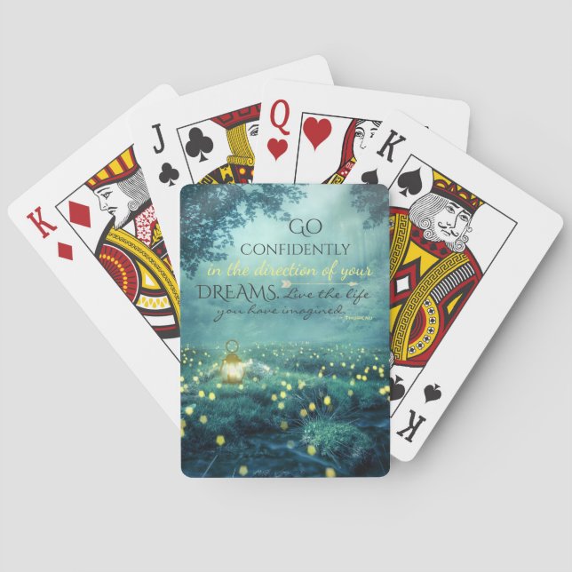 Zitat von Whimsistischen Inspirierend Träumen Spielkarten (Rückseite)