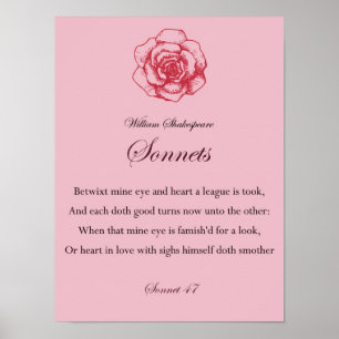 Zitat von William Shakespeare Sonnets Poster