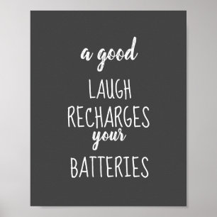 Zitat Wandkunsttypografie ein gutes Lachen Poster