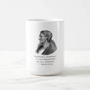 Zitat Wissen Sie selbst Philosoph Aristoteles Kaffeetasse