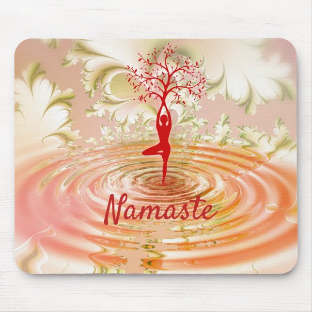 Zitat Yoga Tree of Life Zen Mousepad (Vorne)