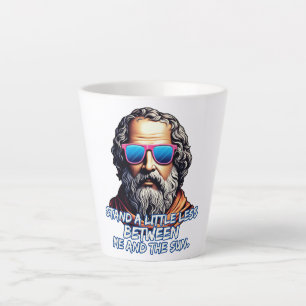 Zitat zu coolen Diogenese Milchtasse