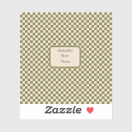 Zitat zu den Moos Green und Beige, ruhige Ecke Aufkleber