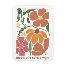 Zitat zu Retro-Boho-Blumenbefall