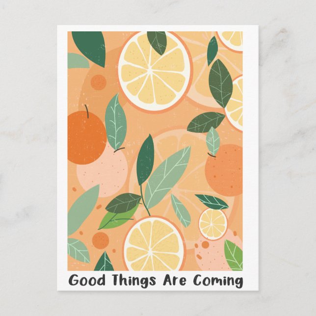 Zitat zu Retro-Boho-Blumenbefall Postkarte (Vorderseite)