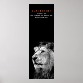 Zitat zu Schwarz-weißen Motivierend Führungskräfte Poster
