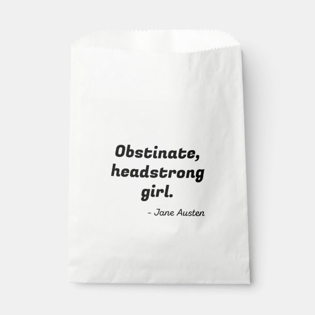 Zitat zu Stolz und Vorurteilen II Geschenktütchen (Vorderseite)