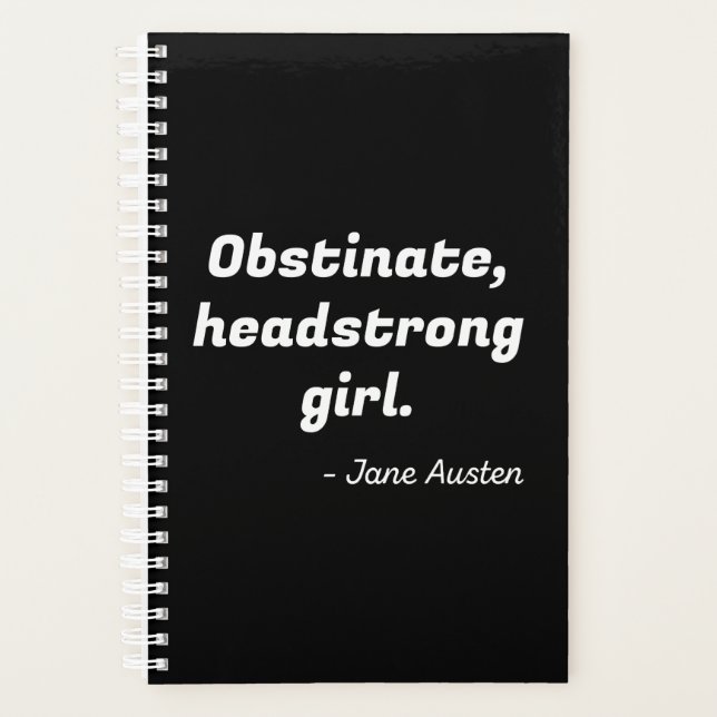 Zitat zu Stolz und Vorurteilen II Planer (Vorderseite)