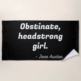 Zitat zu Stolz und Vorurteilen II Strandtuch