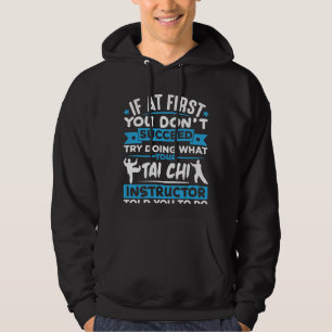 Zitat zu Tai Chi Fighter Silhouette Martial Arts Hoodie