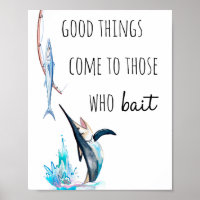 Zitat zum Angeln, Fischplakat